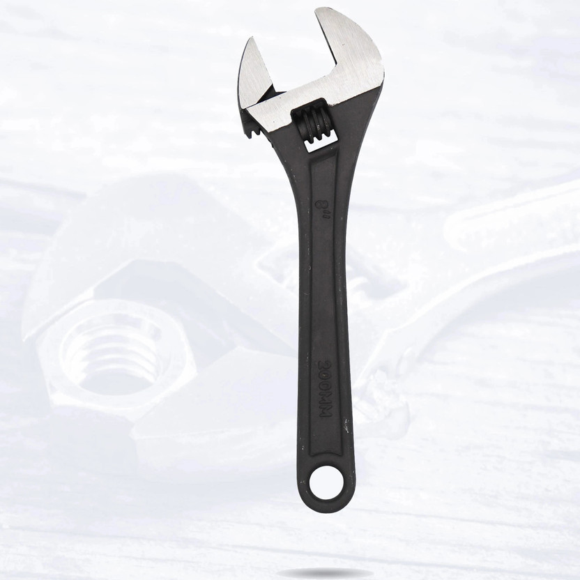 Hillgrove Universal Multi-Function Professional 8 inch with 0-26mm Jaw Opening Capacity Adjustable Wrench Spanner Hand Tool Single Sided Open End Wrench(Pack of 1)