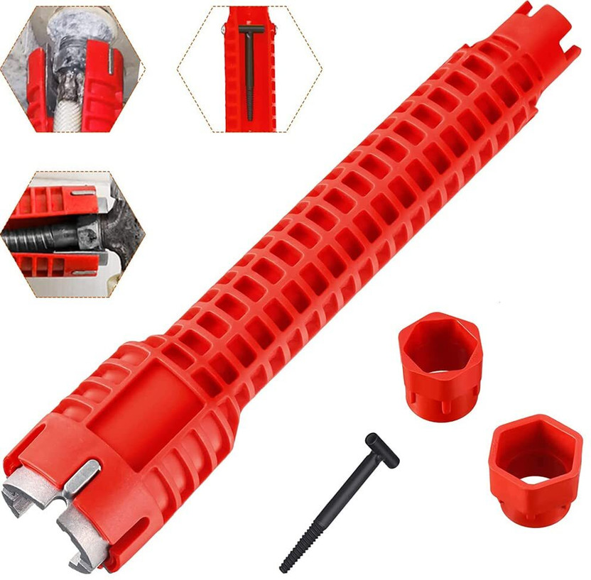 AS TOOL CENTER Sink Wrench | Water Pipe, Sink, Faucet Installer Wrench Tool Plumbing Tool for Basin, Toilet, Bathroom, Pipe and Kitchen Single Sided L Type Wrench(Pack of 1)