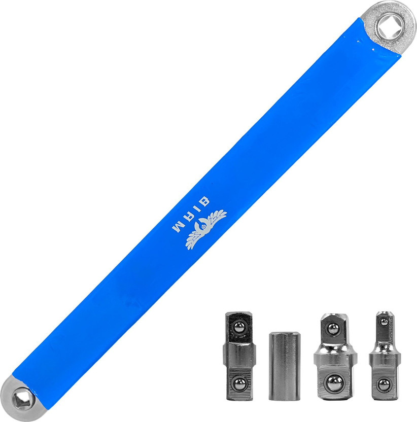 Digital Craft Offset Extension 15 Inch Impact Ready Socket Wrench Tool with 1/2 3/8 1/4 Inch Drive Adapters Zero Degree Ratchet Tool for Automotive Car Repair and Tight Spac Double Sided Socket Wrench(Pack of 1)