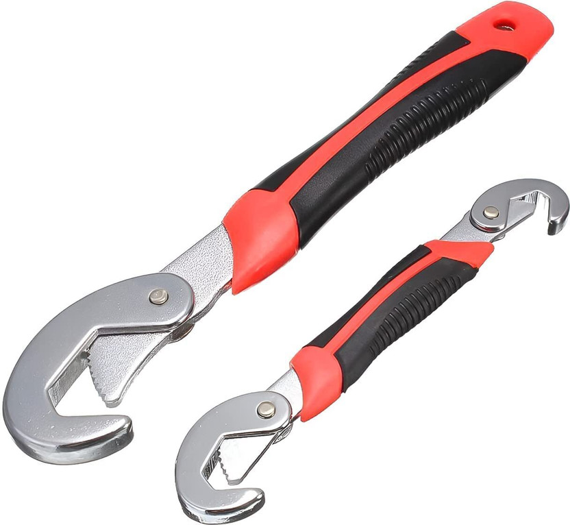 Culture Creative Universal Adjustable Grip Wrench Multifunction Self Tightening Spanner Tool Double Sided Rachet Wrench(Pack of 2)