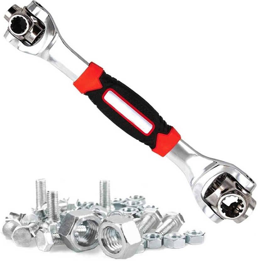 PRANSIQUE Tiger 48-in-1 Universal Wrench Multi Purpose Spanner Tool 48IN1 Socket Universal Wrench Tiger Tools Metric 6-Point Wrench Double Sided Socket Wrench(Pack of 1)