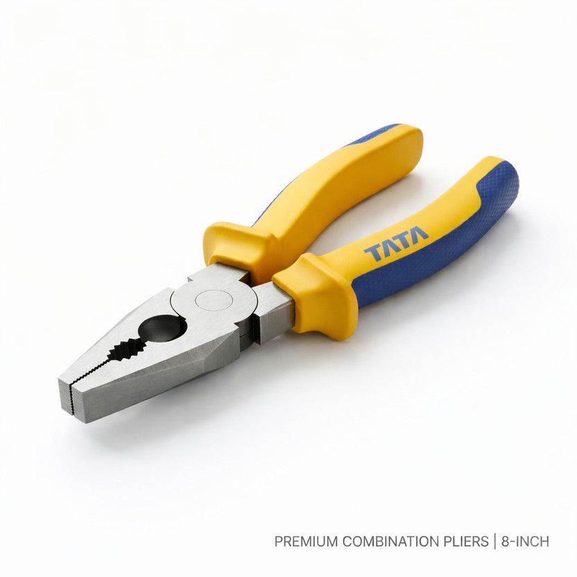 TATA AGRICO Combination Plier 8 Inch Wire Cutter Heavy Duty Grip Tool Combination Snap Ring Plier(Length : 8 inch)