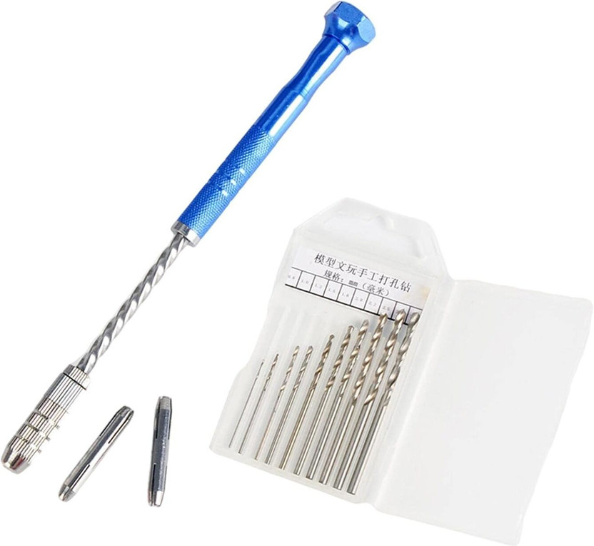 Kreative Kraft 10 Pieces Micro HSS Drill and Spiral PCB Single Sided Combination Wrench(Pack of 1)