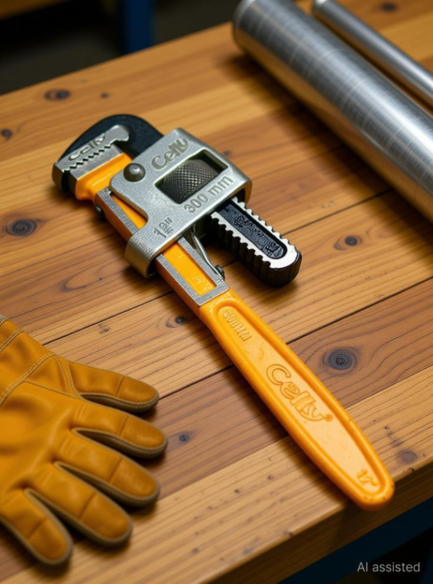 Syntex 12 Inch Heavy Duty Pipe Wrench Spanner for Plumbing and Industrial Use 12 Inch Heavy Duty Pipe Wrench Spanner for Plumbing and Industrial Use Single Sided Pipe Wrench(Pack of 1)