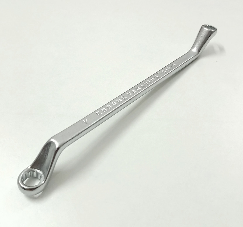 TOM 8x9 mm Deep Offset Ring Spanner Heavy Duty Hardened and Tempered Double Sided Speciality(Pack of 1)