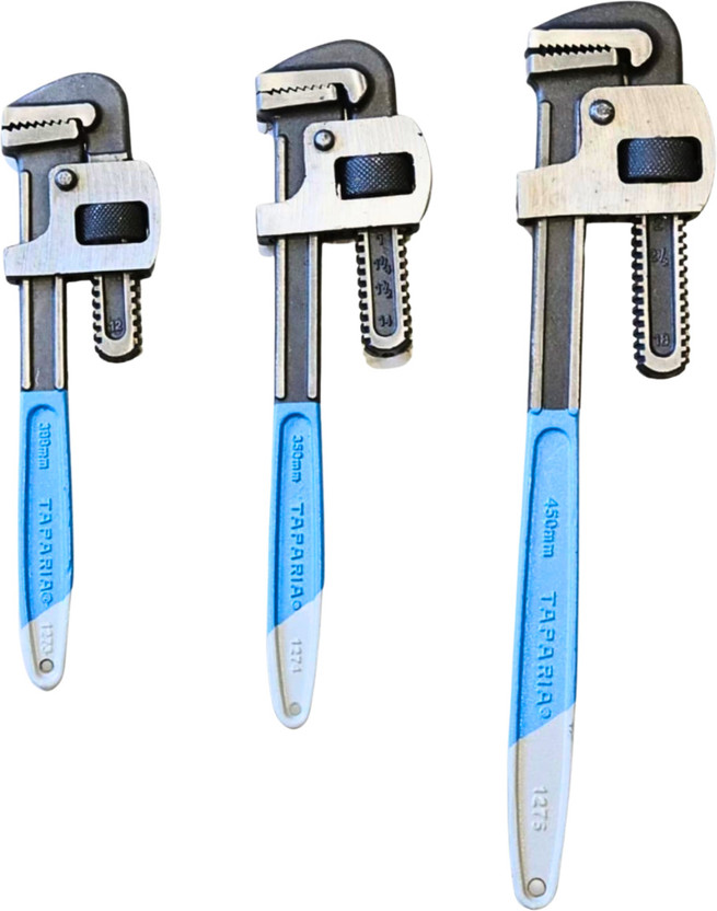 TOVILLA TAPARIA Pipe Wrench, Heavy Duty Wrench, Stillson Wrench, Plumbing Wrench, Steel Pipe Wrench, 12, PW 14, PW 18 Single Sided Pipe Wrench(Pack of 3)