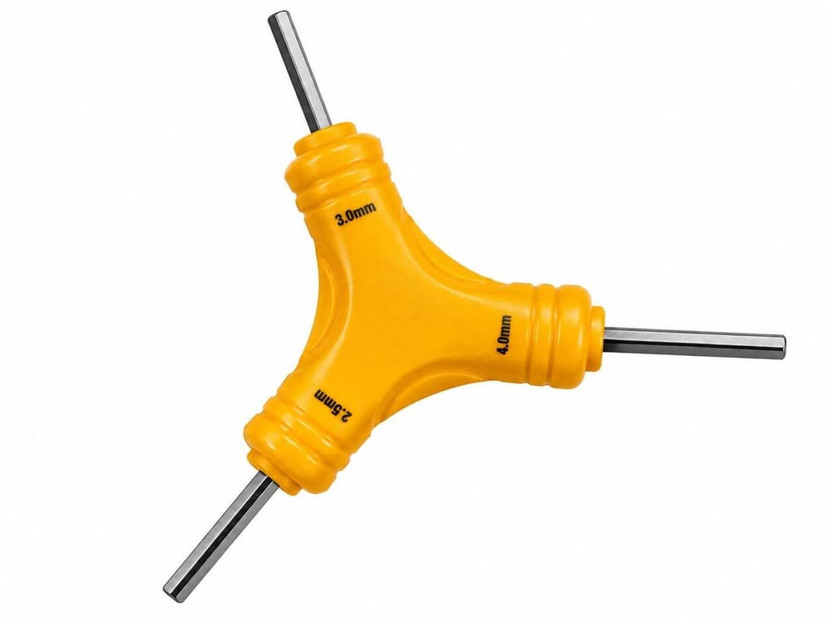 KIDINGTON 3 Way Hex Screwdriver Magnetic Wrench Hand Tool for Home Workshop 3 Way Hex Wrench Screwdriver Magnetic Tip Multi Purpose Hand Tool Double Sided Star Box Wrench(Pack of 1)