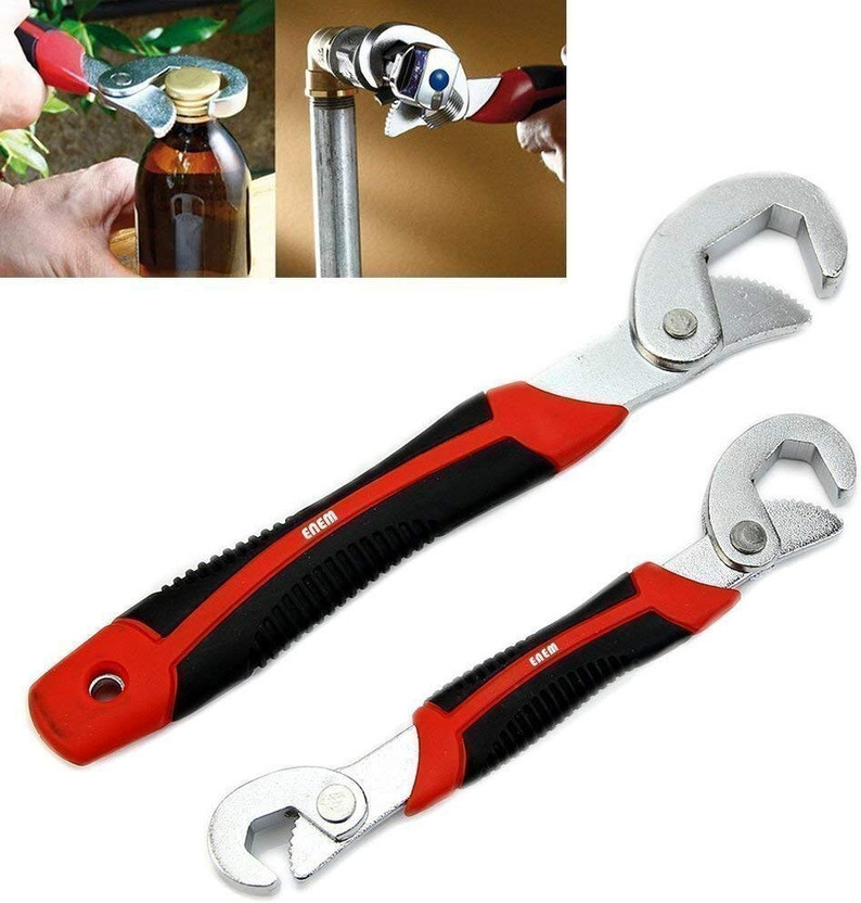 KOVAH Self Adjusting Multi Function Spanner Universal Double Head Snap Grip Wrench 9-32 mm Single Sided Combination Wrench(Pack of 2)