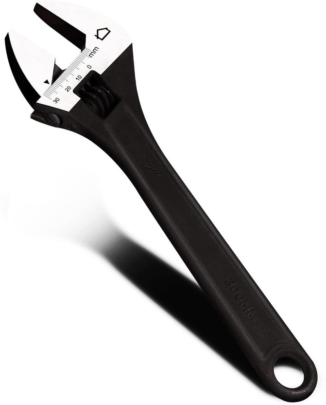 HALSEY Wrench 300mm 12" Inch Ideal For Contruction, Heavy Duty & Home use High Grade Steel Single Sided Open End Wrench(Pack of 1)
