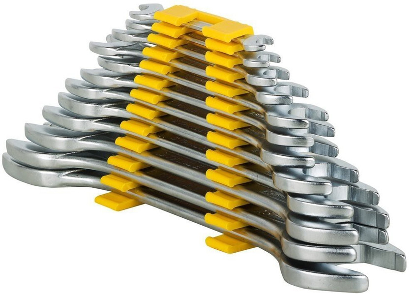 STANLEY 70-380 12 Pcs Double Ended Open Jaw Spanner Set Having Sizes from 6x7 to 30x32 mm Double Sided Open End Wrench(Pack of 12)