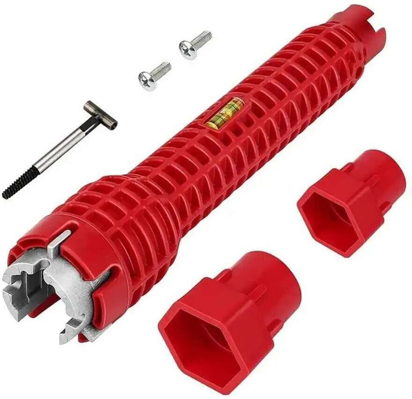 Helmik Sink Wrench | Water Pipe, Sink, Faucet Installer Wrench Tool | 8 in 1 Plumbing Tool for Basin, Toilet, Bathroom, Pipe and Kitchen Double Sided Speciality(Pack of 5)