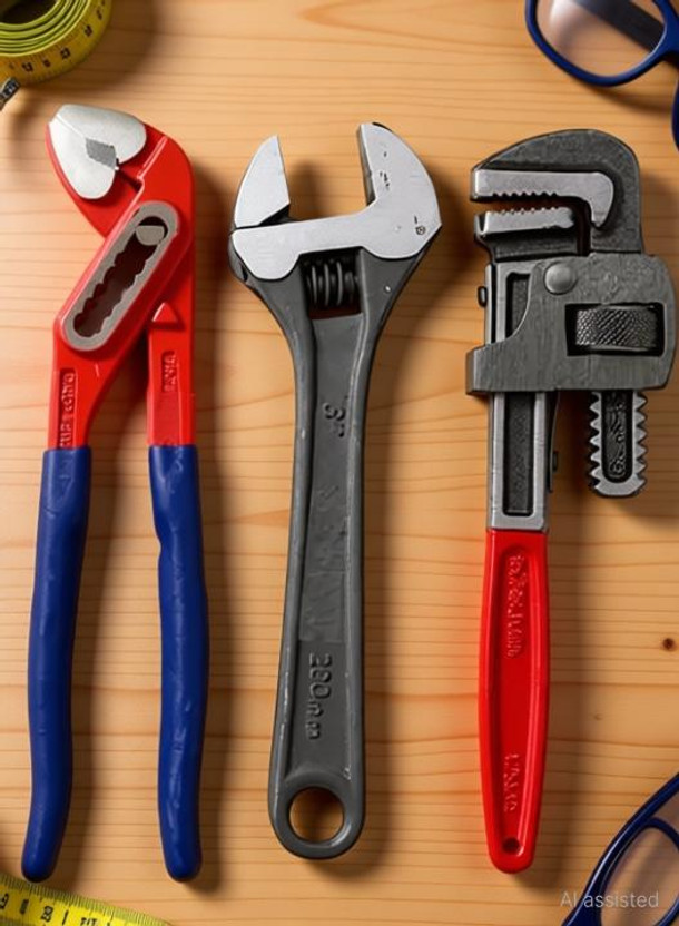 ABC water pump Single Sided Pipe Wrench(Pack of 3)