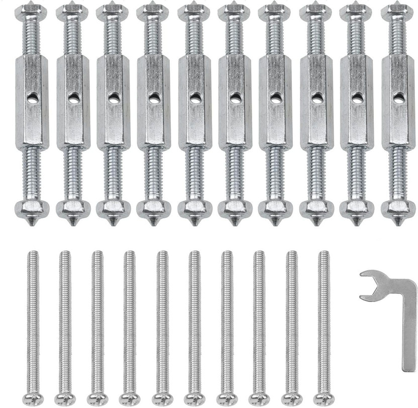 ZITRONIX Junction Box Screw 86 Type Electrical Box Repair Kit 86 Type Cassette 10 Sets 86 Wire Box Repairer Plug Outlet Universal Socket Electric Outlet Socket Double Sided Socket Wrench(Pack of 96)