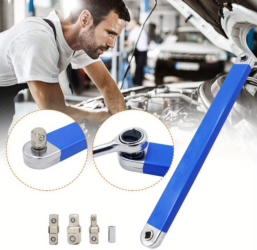 Greva 360 Auto-Vacuum Magnetic Car Phone Holder 3/8" Offset Impact-Ready Socket Wrench Tool Double Sided Socket Wrench Double Sided Speed Wrench(Pack of 1)