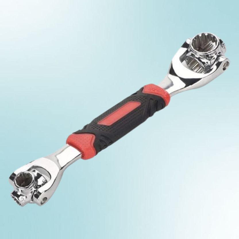 Dipdark Multi Function Universal Grip Tool Professional Multi Purpose Rotating Head Socket Wrench Tool Double Sided Socket Wrench(Pack of 1)