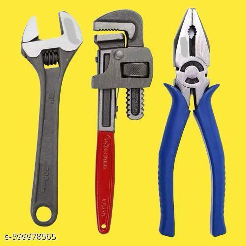 Mahaveer Pipe Adjustable Plier Pipe Adjustable Plier Single Sided Pipe Wrench(Pack of 3)