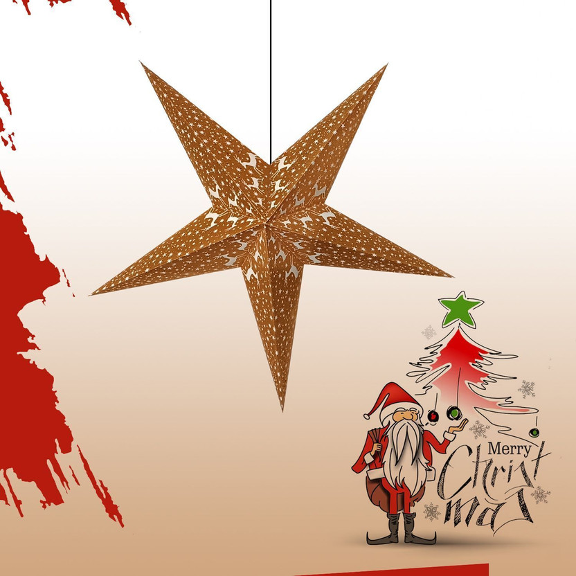 Flipkart ME&YOU 3D Hanging Paper Star for Christmas & Seasonal Home Décor Pack-1 Hanging Star Pack of 1 - Flipkart Deal