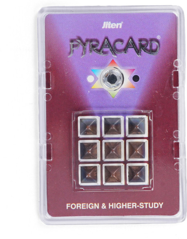Astro Devam Pyracard - Foreign & Higher-Study Pyramid to Attracts Educational Opportunities Copper, Plastic Yantra(Pack of 1)