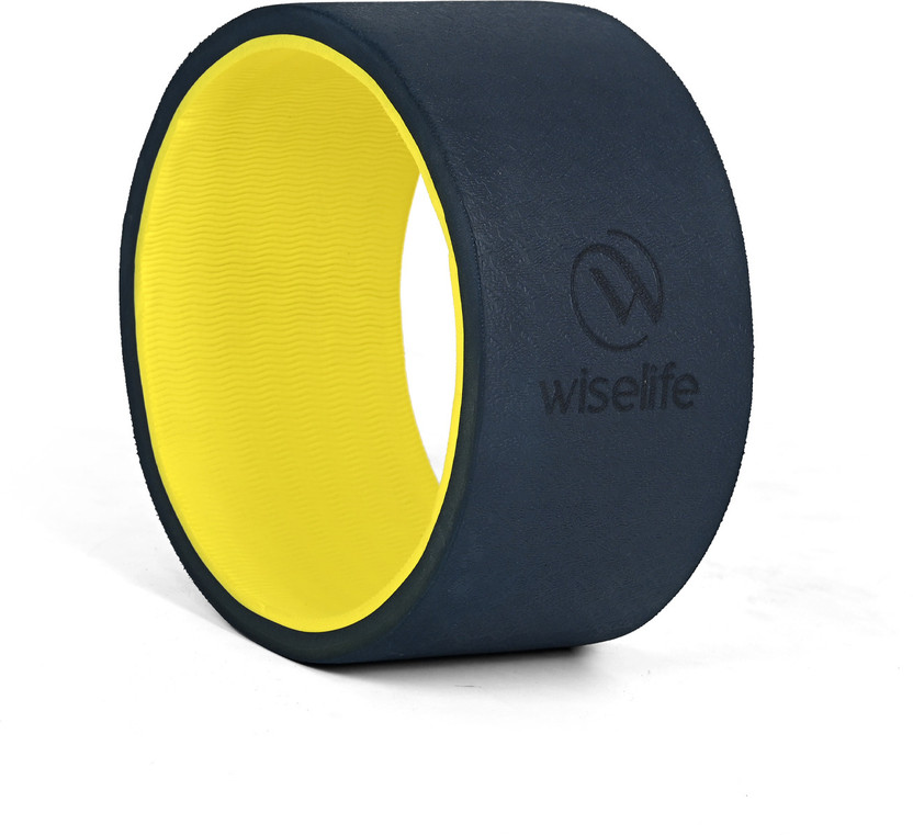 Wiselife Yoga Wheel Pro For Training,Deep Tissue Massage | Big Circle Abs Wheel- Yoga Blocks(Yellow, Blue Pack of 1)