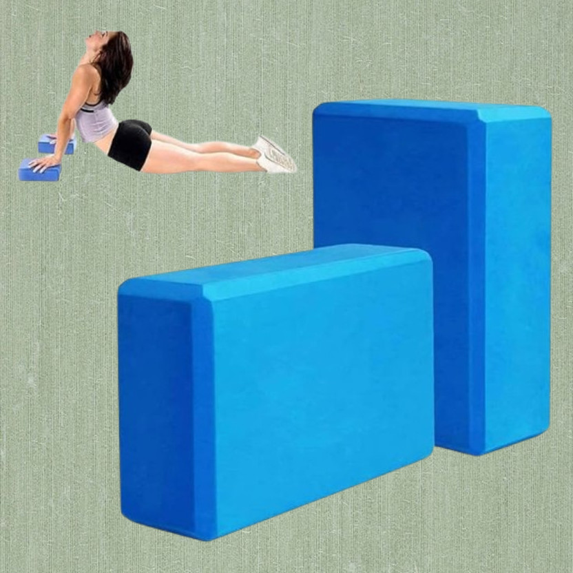 MOJNIDELI MOJNIDELI Soft Yoga Block for Beginners Meditation Stretching and Balance Yoga Blocks(Blue Pack of 2) - Flipkart Deal