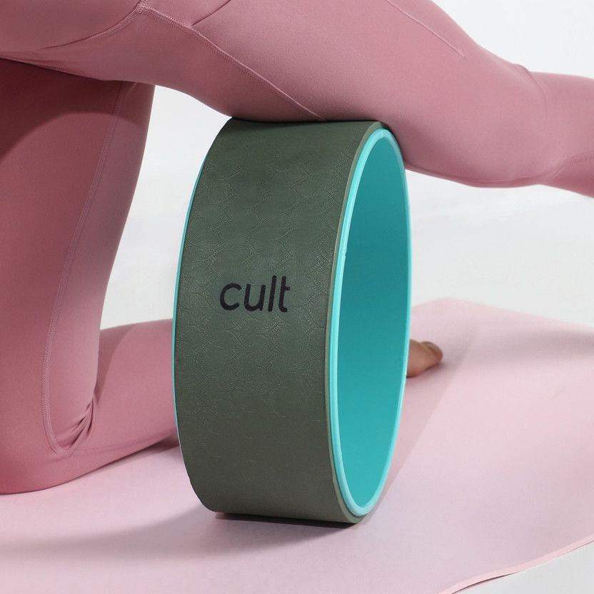Cult Yoga Wheel for Stretching and Balance Yoga Blocks(Green Pack of 1)
