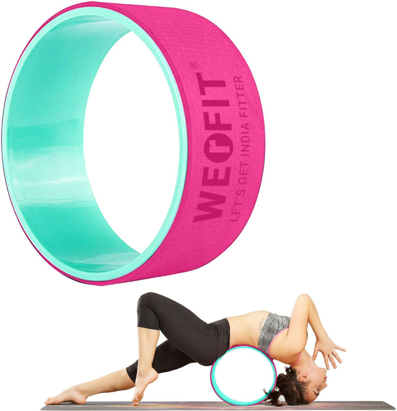 WErFIT Yoga Wheel Roller for Back Bends, Hip, Chest & Spine Exercise 6mm Thick TPE Foam Yoga Blocks(Pink Pack of 1)