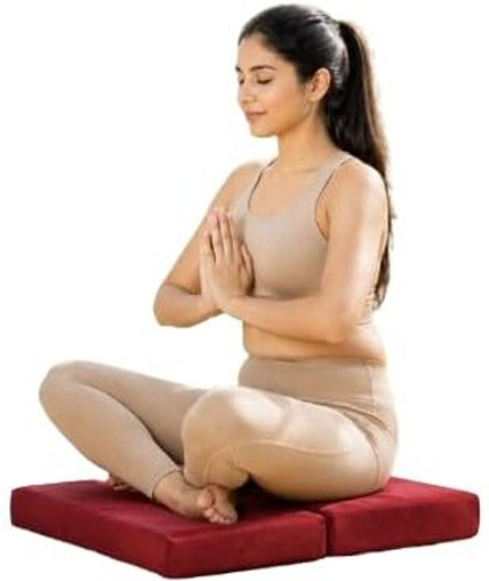 YESH YESH ZONE Yoga & Meditation Mat, High Density Foam, Foldable Design, Removable Cover Yoga Blocks(Maroon Pack of 1) - Flipkart Deal