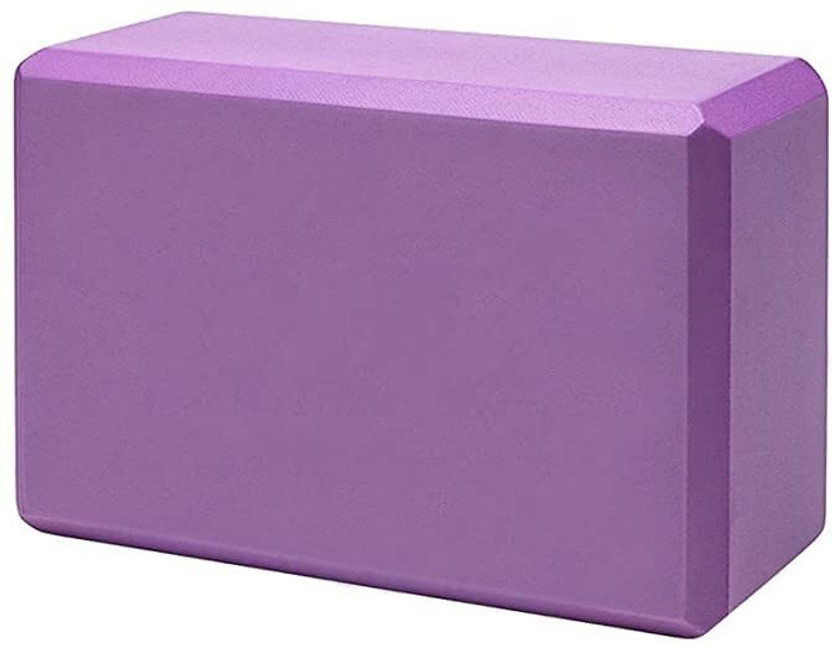 KRUPANIDHI Yoga Blocks 1 Pack,High Density EVA Foam Yoga Exercise Bricks, Eco Friendly Yoga Blocks(Purple Pack of 1)