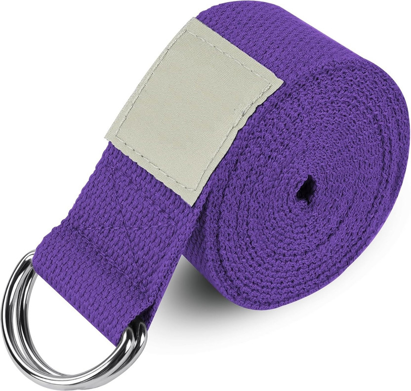 BOLDIT Yoga Strap/Stretch Bands with Extra Safe Adjustable D-Ring Buckle Cotton, Polyester Yoga Strap(Multicolor)