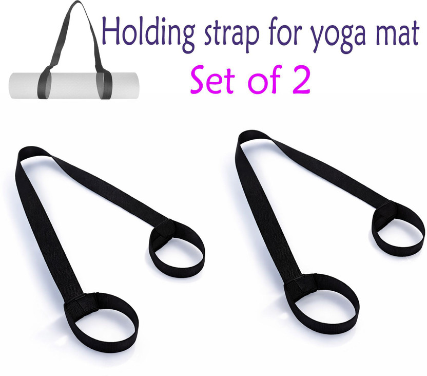 Bikauaa Yoga Mat Strap (Black) Nylon Yoga Strap(Black)