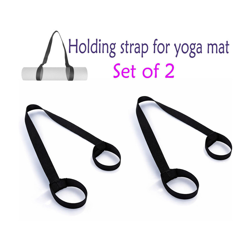 Bikauaa Yoga Mat Strap (Black) Nylon Yoga Strap(Black)