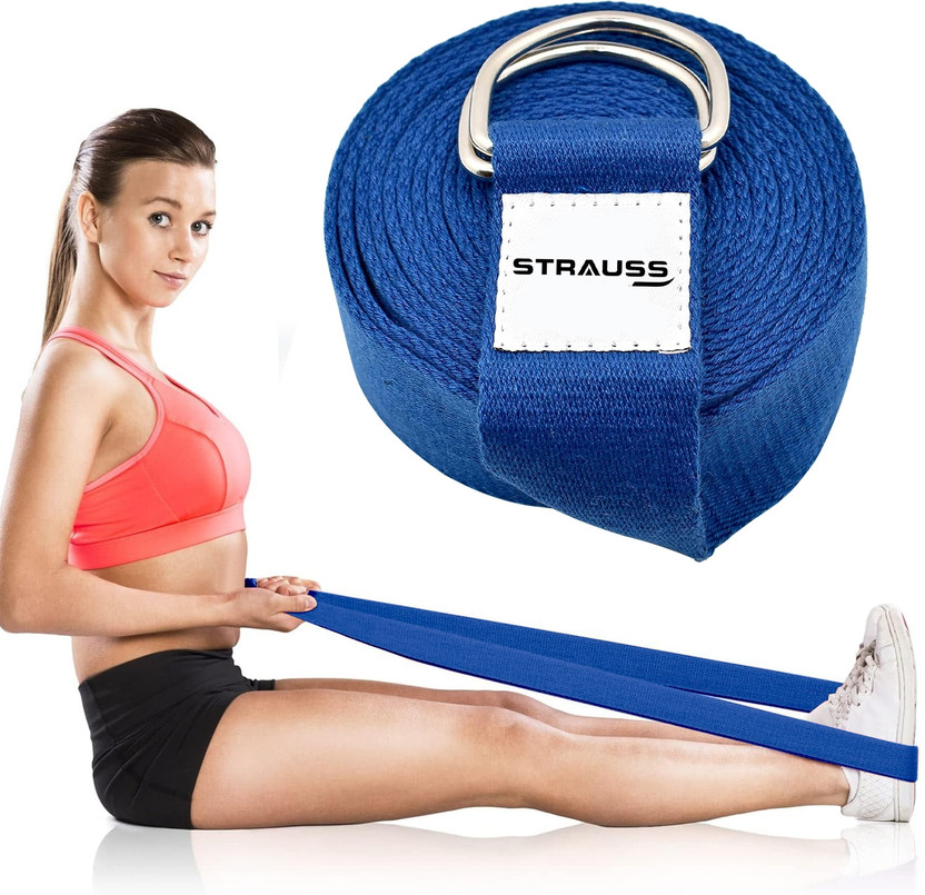 Strauss Yoga Belt| Yoga Strap Cotton Yoga Strap(Blue)