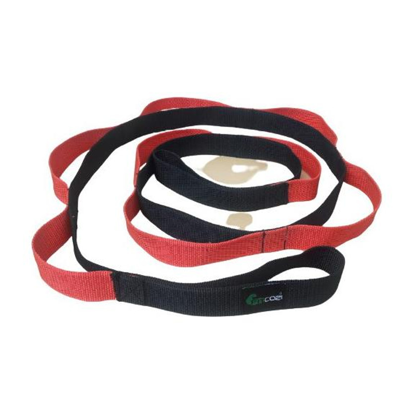 Fitcozi Black Polyester Yoga Strap(Red, Black)