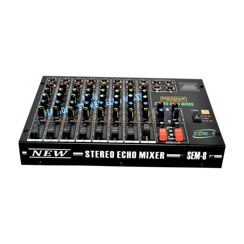 MEDHA Professional 8 Channel Stero Echo Mixer With Top Quality 220 W AV Control Receiver(Black)