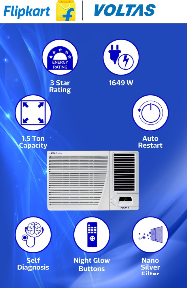 voltas 1.5 ton window ac flipkart