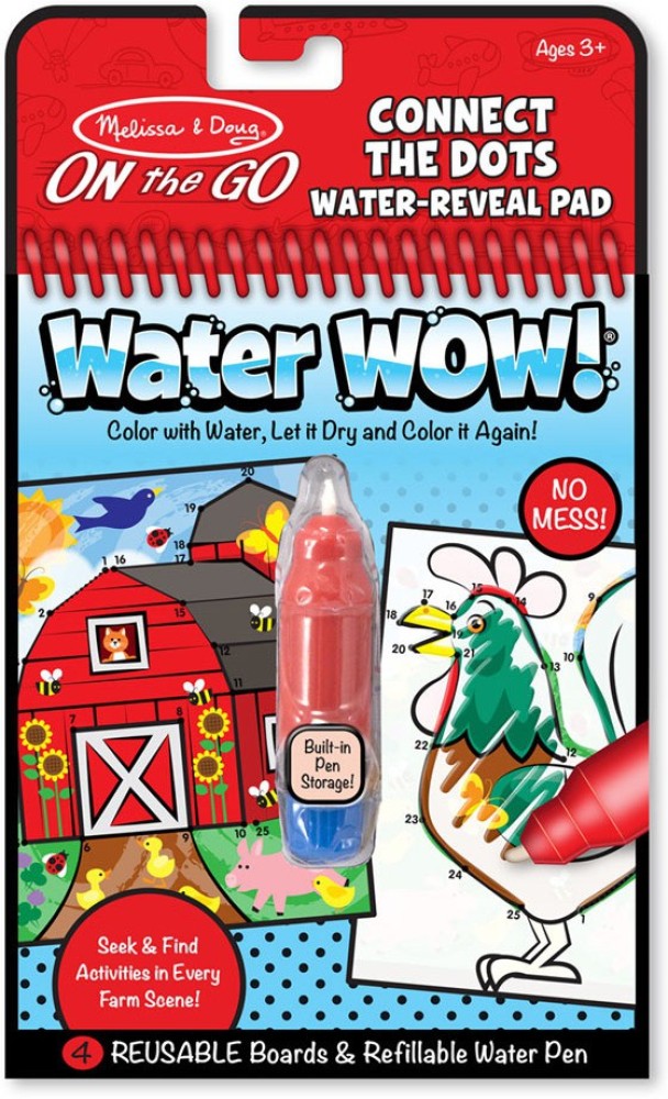 MELISSA & DOUG Water WOW! Connect the Dots Farm - ON the GO Travel