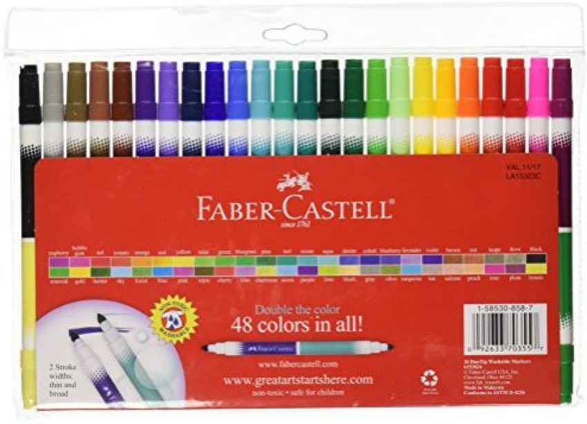 Faber-Castell Duo Tip Washable Markers - 24 count