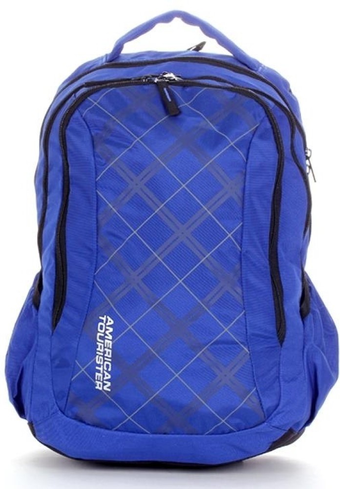 american tourister blue backpack