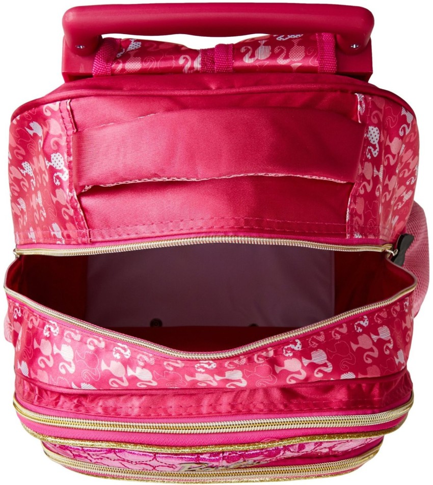 Buy Butterfly Waterproof Princess Barbie Pink 15 inch School Trolley  Backpack Online @ ₹1099 from ShopClues