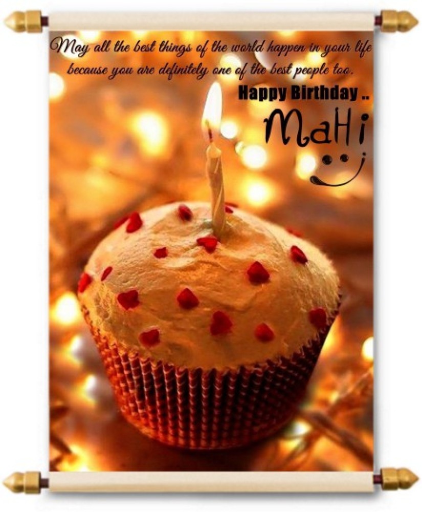 Lolprint Happy Birthday Mahi Scroll Greeting Card Price in India ...