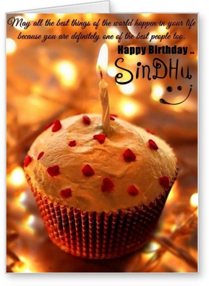Happy Birthday Sindhu Cake Candle - Greet Name