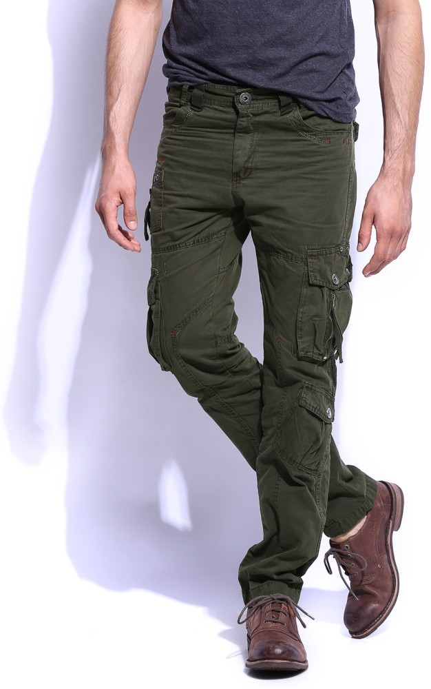 Buy Roadster Time Travlr Men Olive Green Slim Fit Sustainable Trousers   Trousers for Men 2290961  Myntra