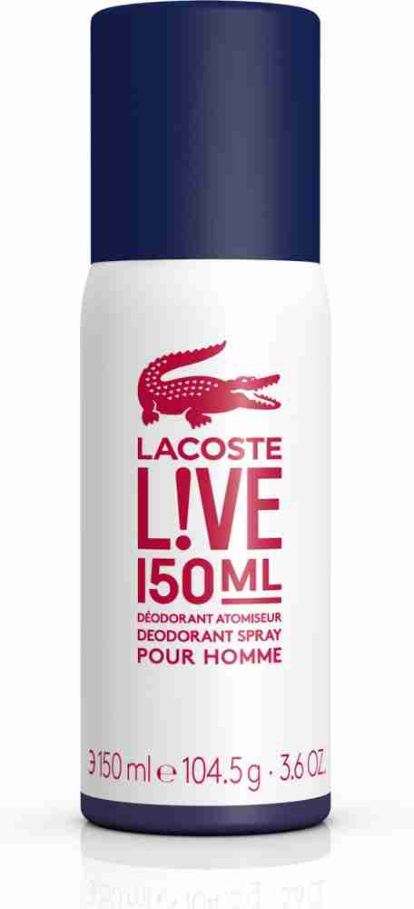 LACOSTE Live Spray - For Men - Price in India, LACOSTE Live Deodorant Spray - For Men Online In & Ratings | Flipkart.com
