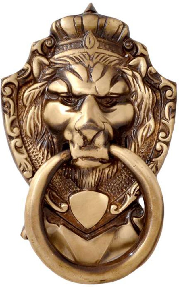 aakrati Lion Face Brass Door Knocker Price in India Buy aakrati Lion Face Brass  Door Knocker online at