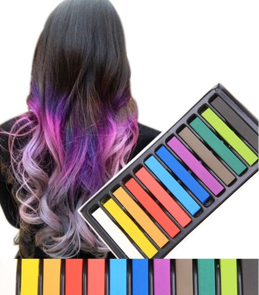 Price in India Buy Looks United 12 Colors Nontoxic Temporary Square Hair  Dye Washable Color Chalk Hair Color  Multi Online In India Reviews  Ratings  Features  Flipkartcom