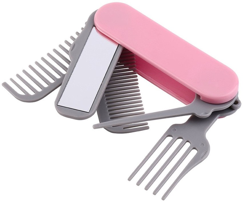 Travel Hair Brush With Mirror Compact Pocket Size Folding Mirror Mini Pop  Up  Fruugo IN