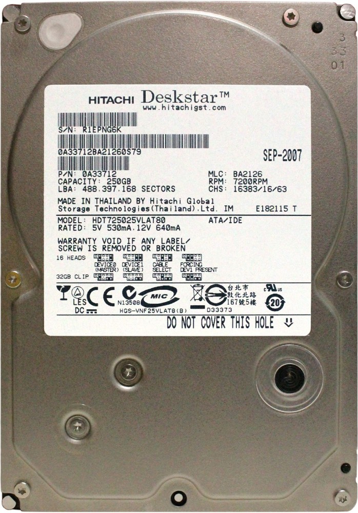 Hitachi Deskstar 250 GB Desktop Internal Hard Disk Drive (HDD