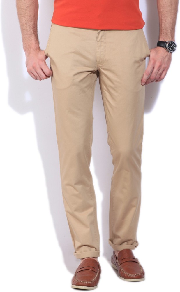 Wills Lifestyle Women Beige Slim Fit Cropped Formal Trousers for Rs 2599   Wills lifestyle Fashion Khaki pants