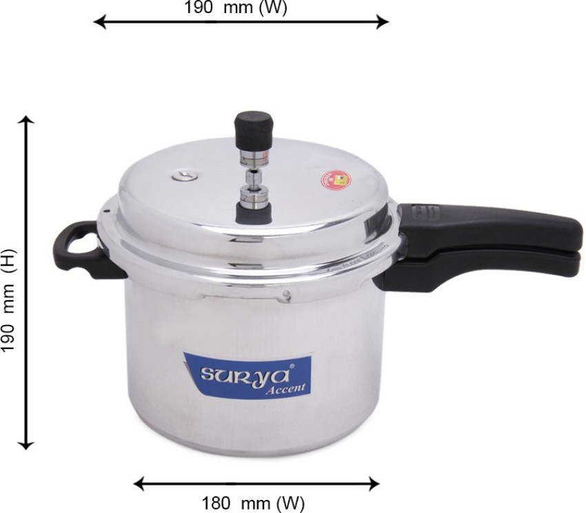 surya accent induction bottom 3 l induction bottom pressure cooker