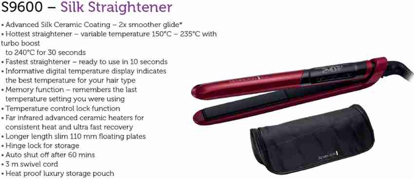 REMINGTON S9600 Silk Straightener Hair Straightener - REMINGTON : REMINGTON S9600 Silk Straightener Hair Straightener - REMINGTON :